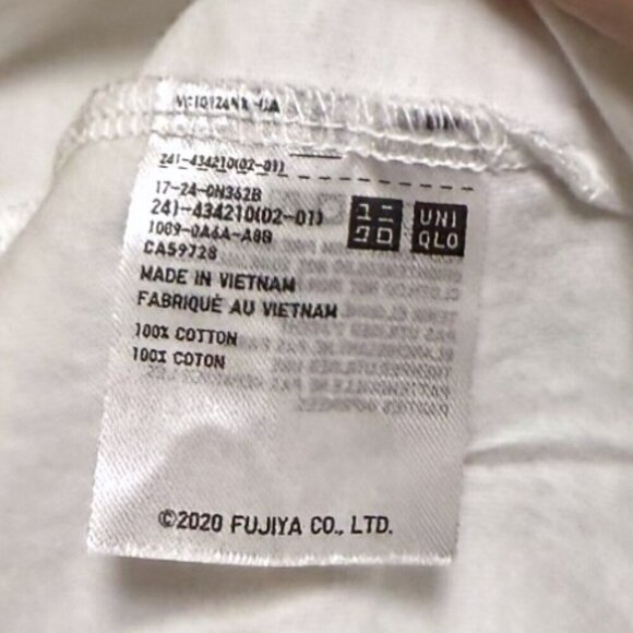 Uniqlo UT Fujiya Peko-Chan Short Sleeve T-Shirt Milky White - Picture 6 of 6